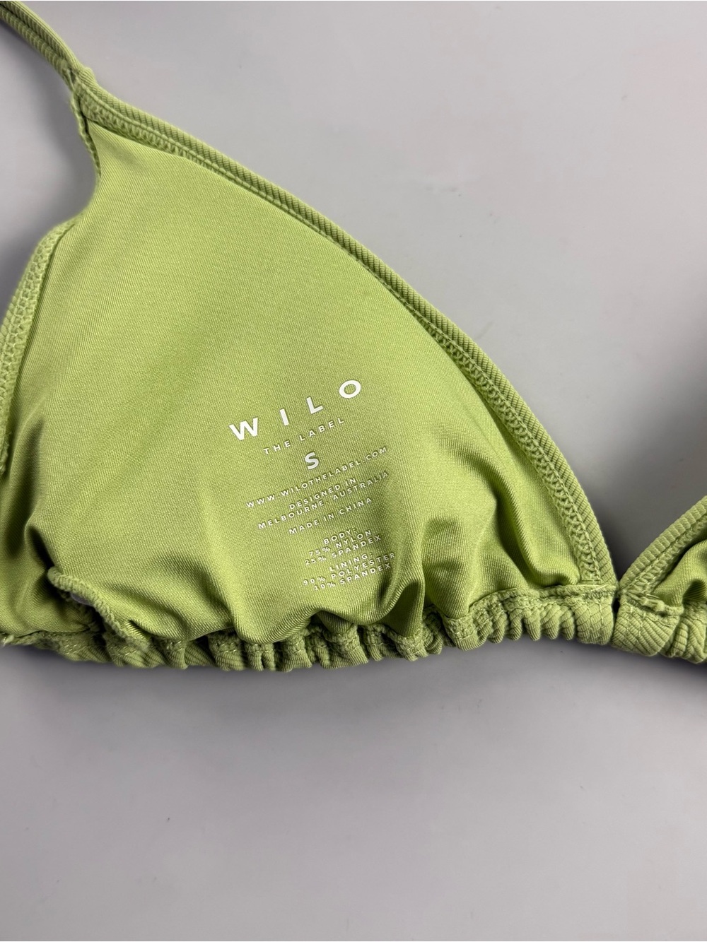Wilo The Label Ribbed String Bikini Matching Set Lime Green Womens S - Picture 3 of 9